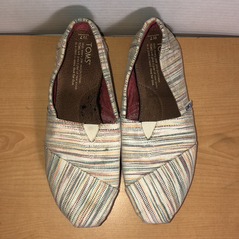 TOMS Classic Striped Slip-Ons - Picture 2 of 12